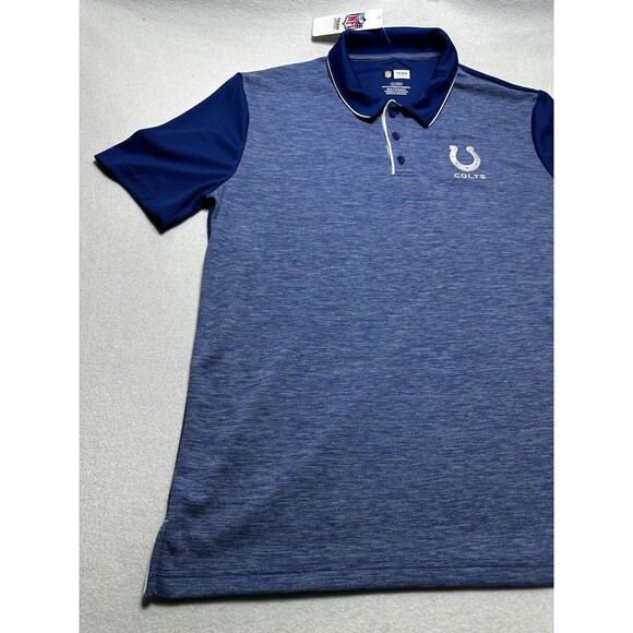 NWT INDIANAPOLIS COLTS Mens Polo Shirt Size XL - Small Snag On Back - Picture 4 of 11